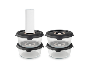RÉCIPIENT EN VERRE SOUS VIDE ROND – 635ML - 4-PAQUET - 1