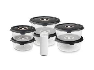 ENSEMBLE DE RÉCIPIENT EN VERRE SOUS VIDE ROND MIX – 6-PAQUET - 1