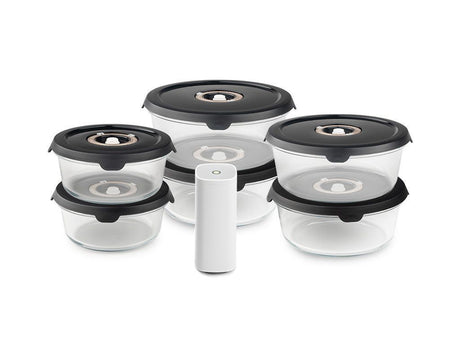 ENSEMBLE DE RÉCIPIENT EN VERRE SOUS VIDE ROND MIX – 6-PAQUET - 1