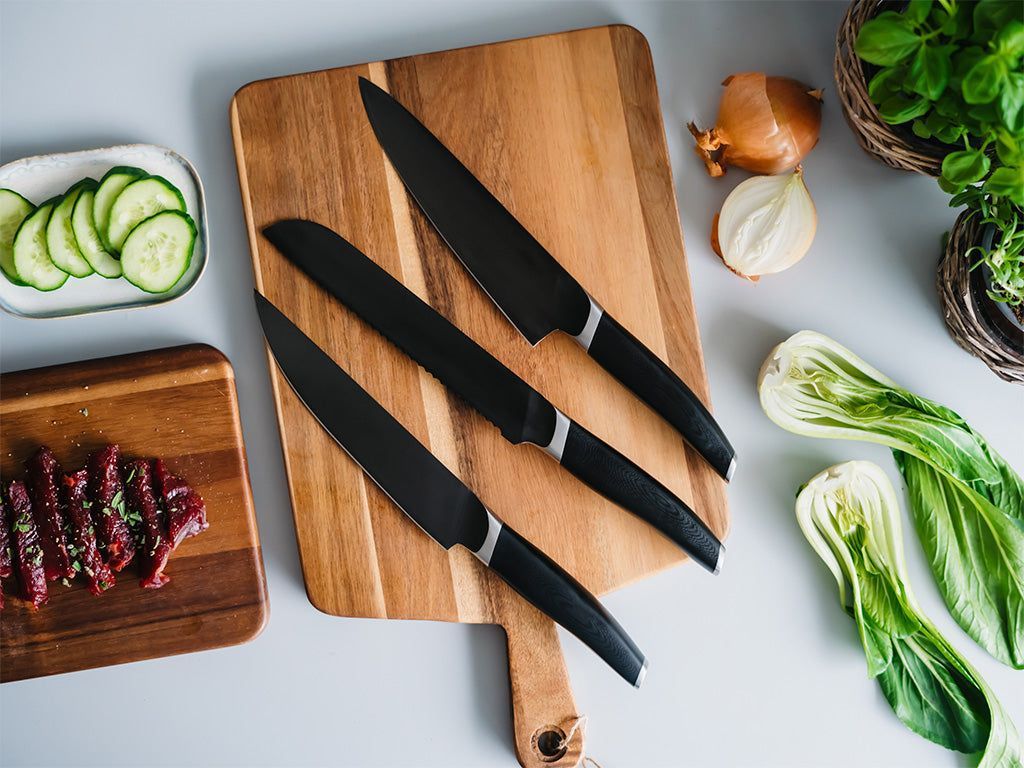3-PIÈCES ENSEMBLE DE COUTEAUX À CHEF-TRANCHER-PAIN - 2
