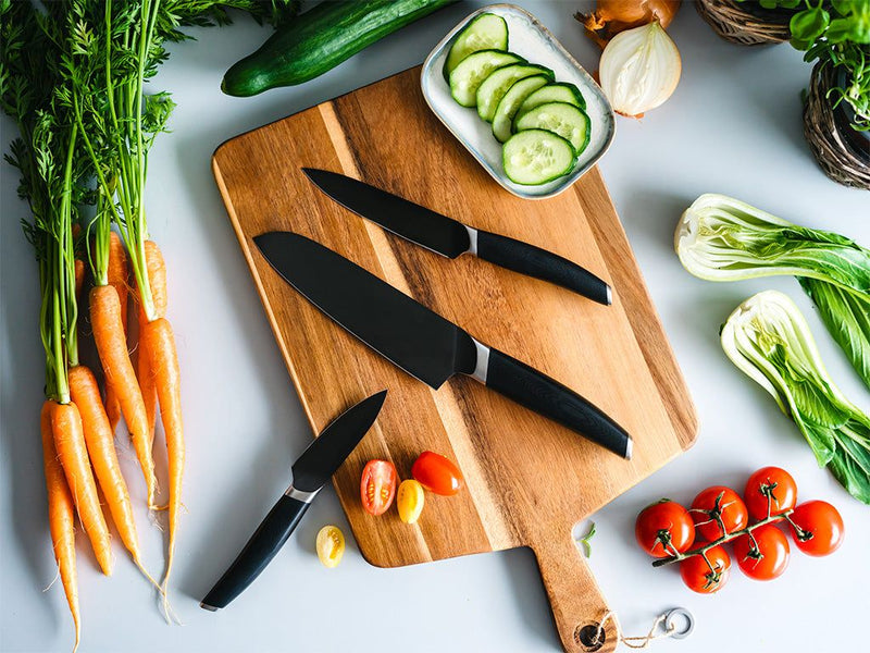 3-PIÈCES ENSEMBLE DE COUTEAUX À SANTOKU-UNIVERSEL-ÉPLUCHER